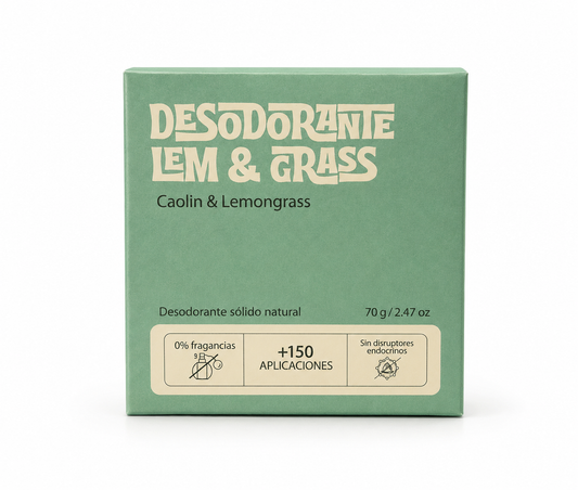 Desodorante Sólido Caolín y Lemongrass 70 grs