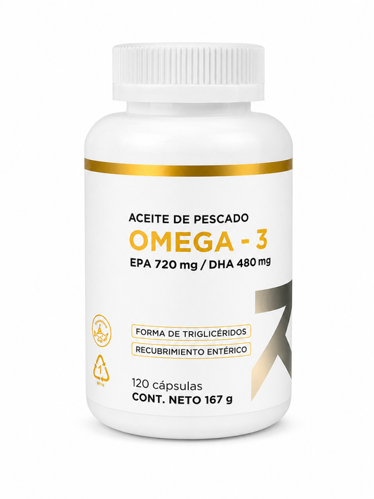 Omega 3 sin olor y sin sabor 120 cápsulas