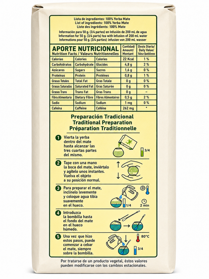 Yerba Mate Hoja 500 grs