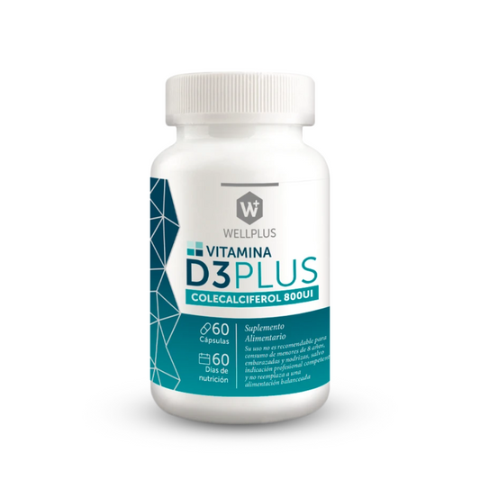 Vitamina D3 60 cápsulas - Wellplus