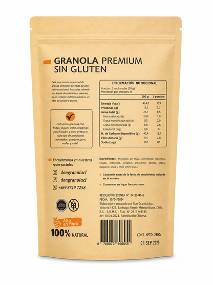 Granola Sin Gluten 250 grs