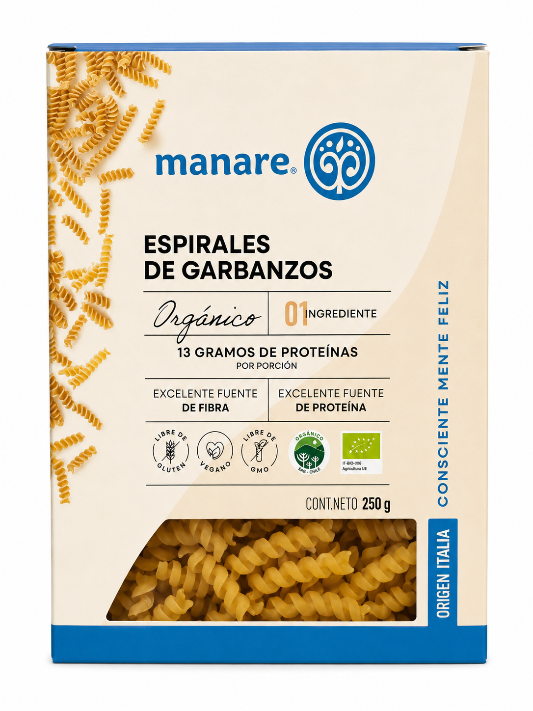 Espirales de Garbanzo 250 grs