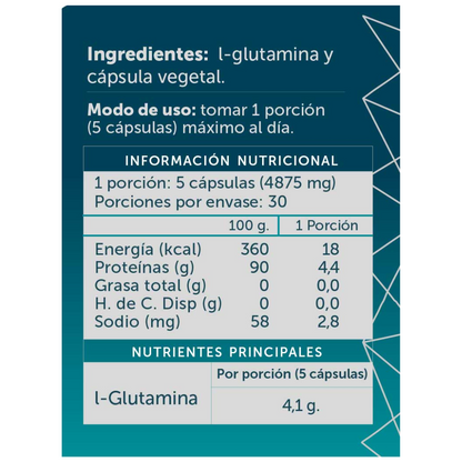 L-Glutamina 150 cápsulas - Wellplus