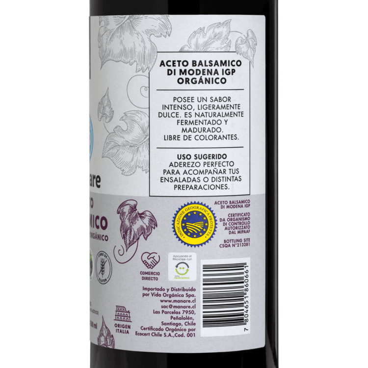 Aceto Balsámico Orgánico 500 ml - Manare