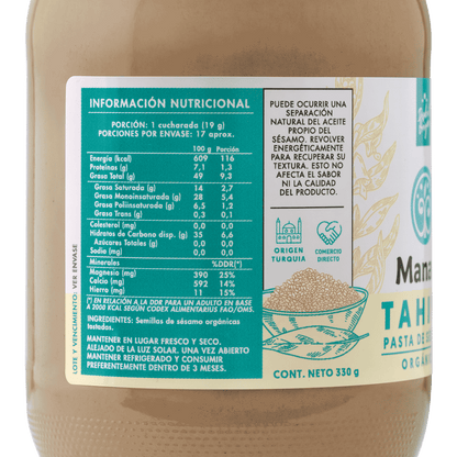 Tahini Orgánico 330 grs - Manare