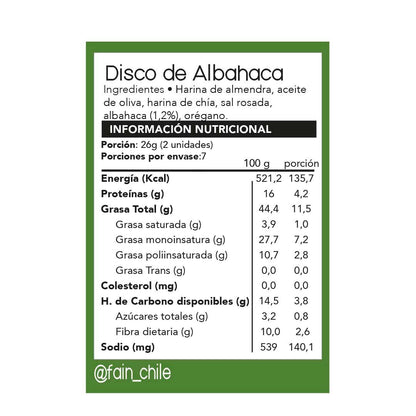 Discos de Albahaca 150 grs - Fain
