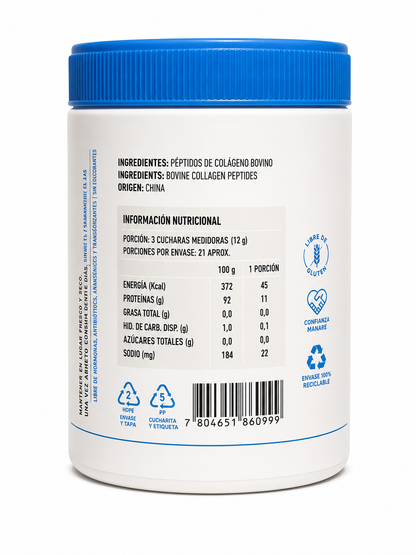 Péptidos de Colágeno Hidrolizado 250 grs