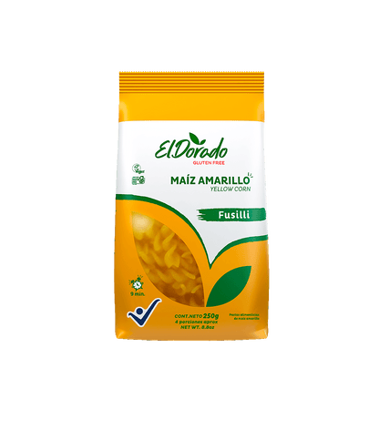Pasta Fussili Maíz 250 grs - El Dorado