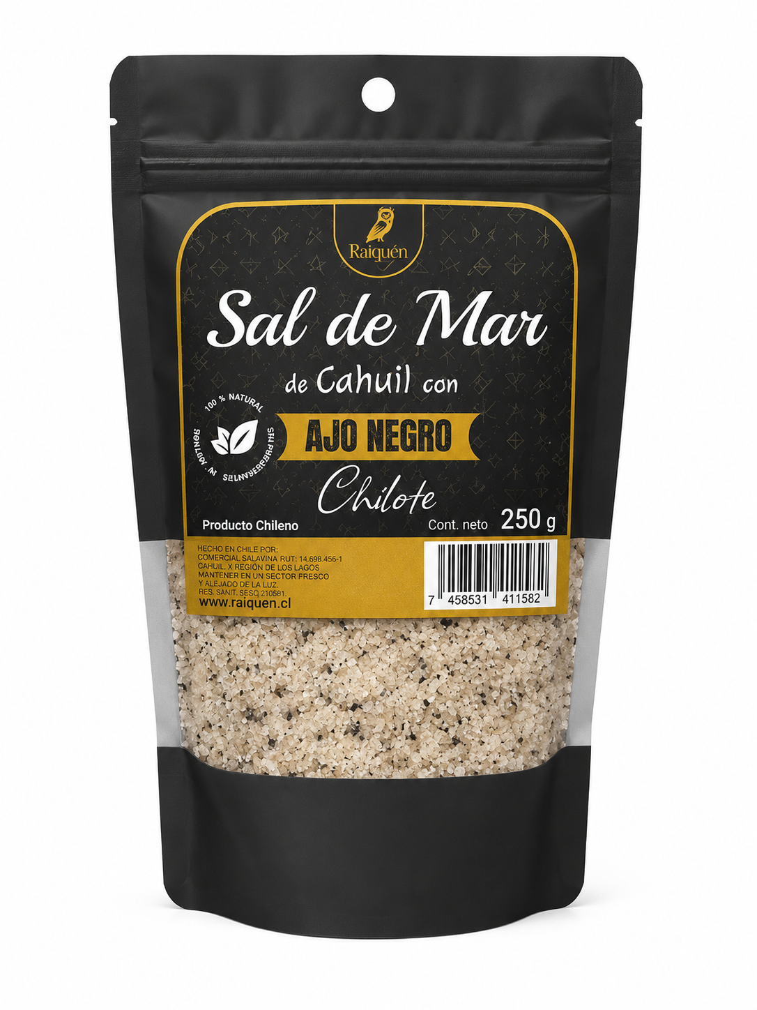 Sal de Mar con Ajo Negro 250 grs
