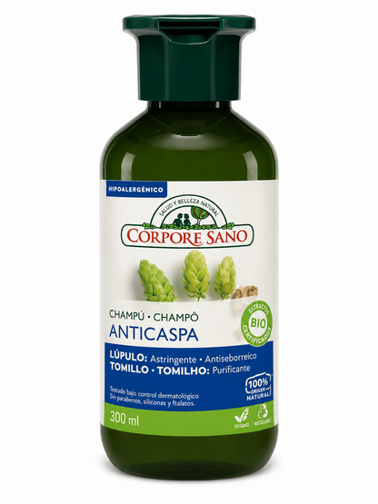 Shampoo Anticaspa Lúpulo y Tomillo 300 ml