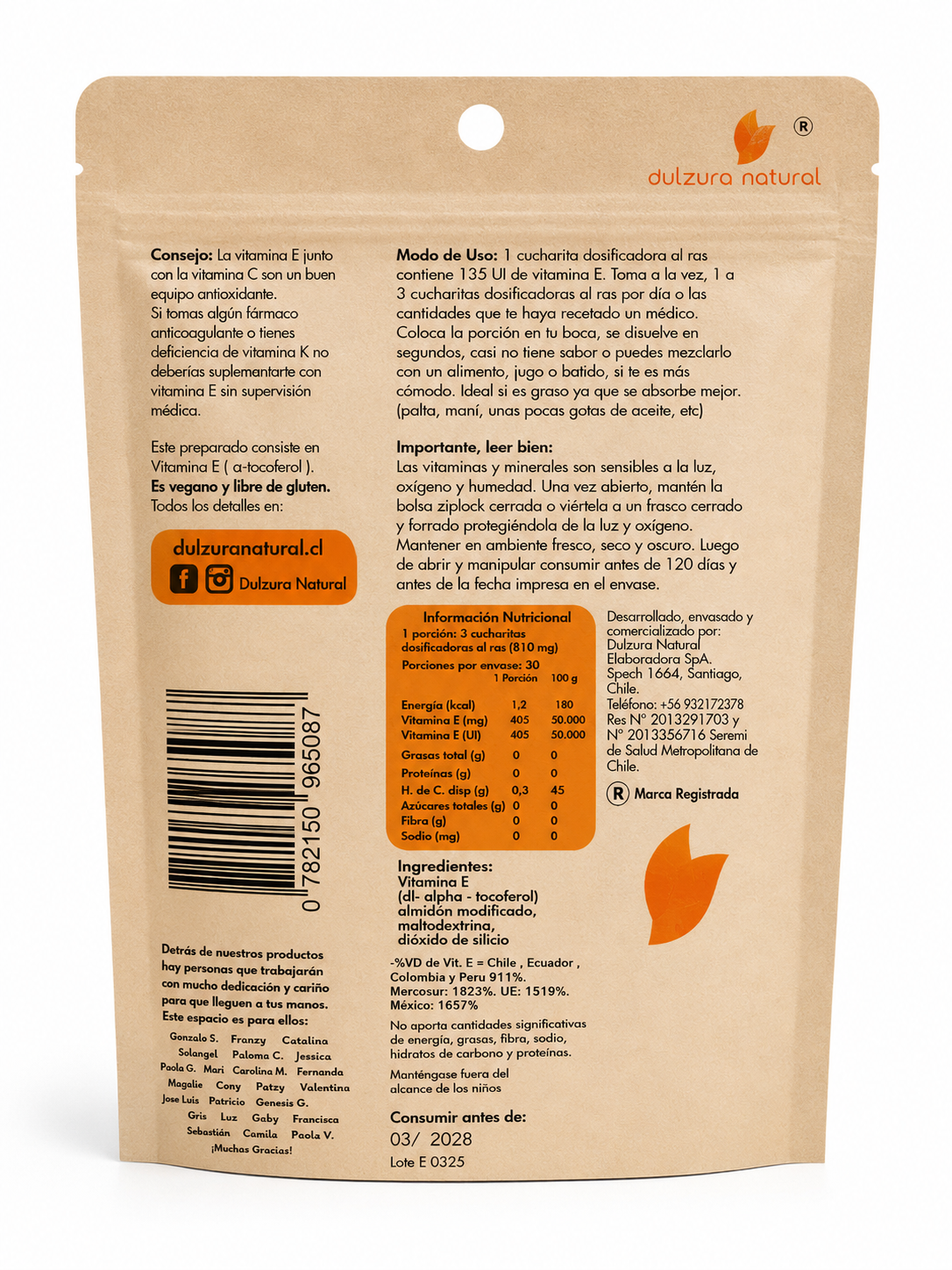 Vitamina E 30 porciones