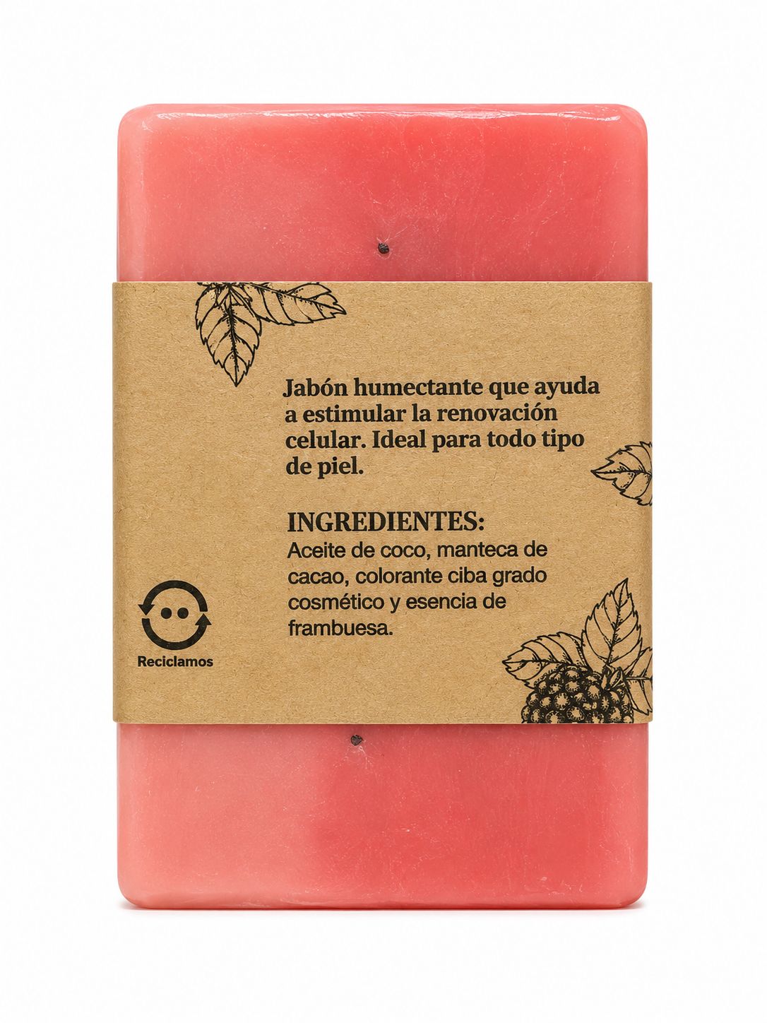 Jabón Natural Frambuesa 130 grs