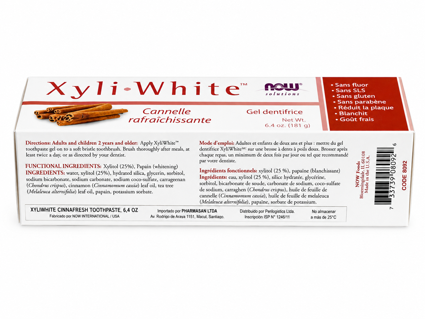 Pasta de Dientes Xyli White Canela 181 grs