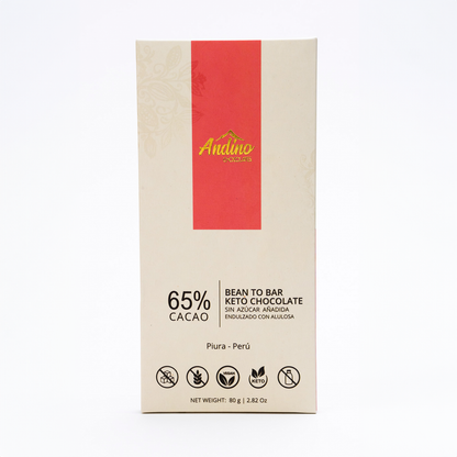 Barra Chocolate Keto 65% Cacao