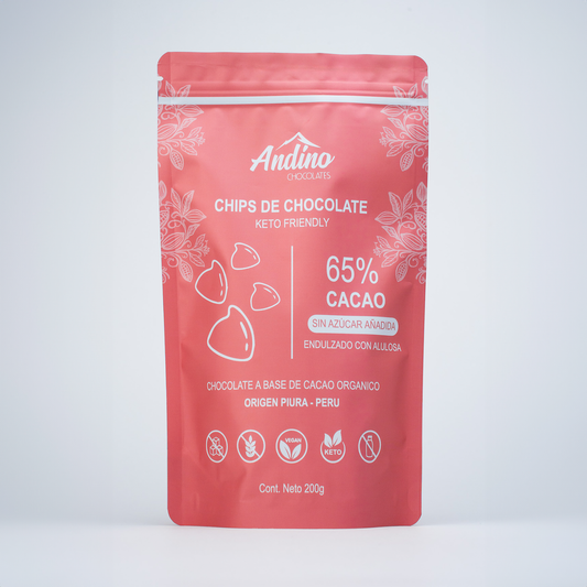 Chips Granel Keto 65% 200 grs - Chocolate Andino