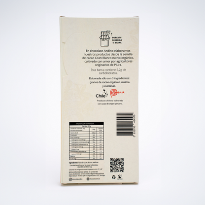 Barra Chocolate Avellana Keto 65% Cacao